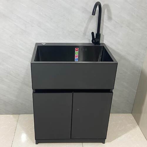 W6VZE304不锈洗手池阳钢台太一空铝洗衣柜落地户外洗脸池台家用体