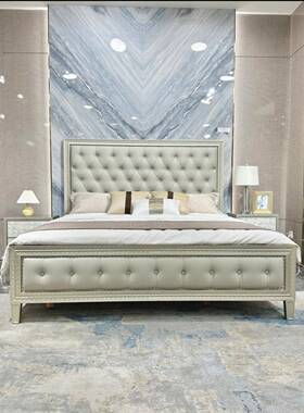 美轻奢风床别墅奢华家用主44141卧式室公主床简龙鳞床约欧式大拉