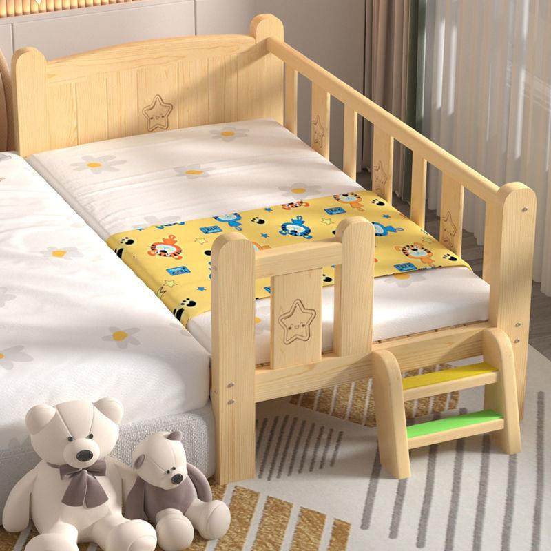 实木儿童床公婴儿拼接大宽床男孩单床60483人床女孩主边床带护栏,住宅家具,儿童床/儿童抽拉床,淘宝优惠券,粉丝福利购,淘宝优惠卷