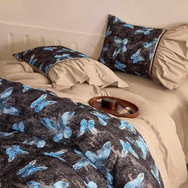 法式复古棉四件套宫三廷被套LJH床品件套全棉水纯洗棉床单风四件