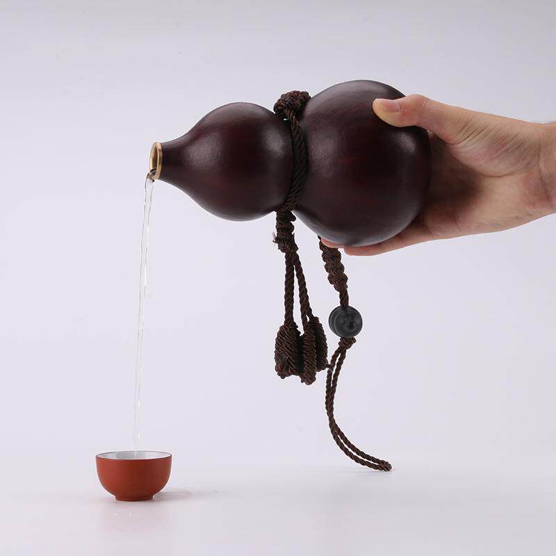 口无品牌/天然渗防真酒葫芦开酒壶装水装酒随身蜂蜡大摆件仿古品