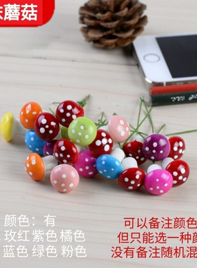 多肉花盆装饰品仿真梦幻小蘑菇盆景园艺DIY造景微景观配件小摆件