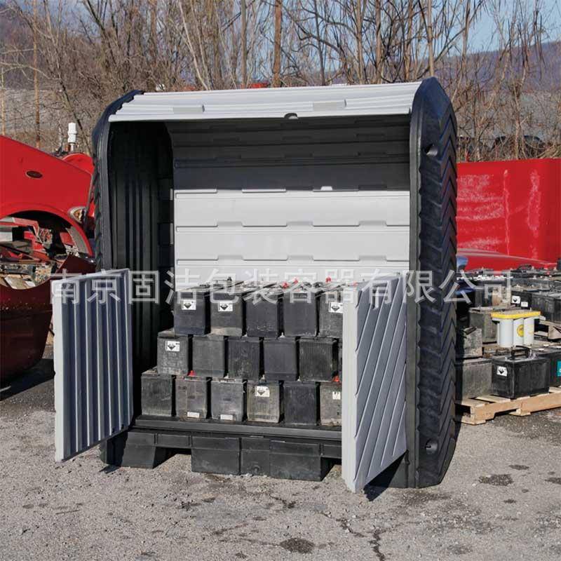 NEWPIG户外可移动防泄漏油桶存储间危废仓库防溢卷帘式储存柜托盘