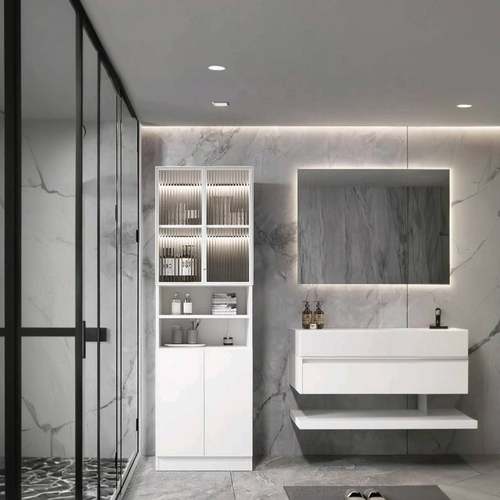 需定制铝合金卫生间夹缝储物柜现代简约浴室边柜窄柜马桶侧边立柜