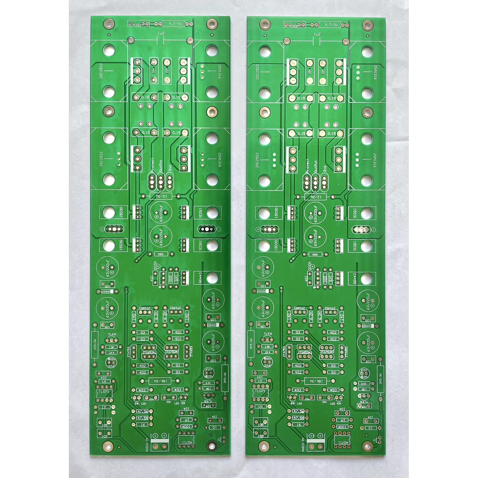 贵丰TABU100线路 单声道合并式甲乙类功放板PCB空板 一对价