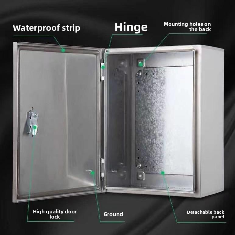 304不锈钢配电箱室内基础箱防水箱电控箱控制箱水平箱仪表箱定制