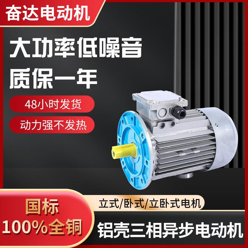 YS铝壳电机0.55w0.75w1.1w1.5w4级感应马达三相异步电机定制