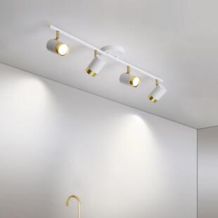 射灯家用轨道灯店铺商用led筒灯过道走廊玄关背景墙吸顶灯具 明装