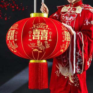 灯笼结婚装 卡通婚礼喜庆布置 饰用品婚庆中式 大红仿古宫灯挂件新款