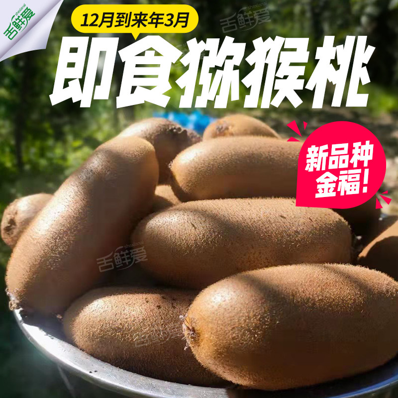 陕西周至正宗金福猕猴桃硬果即食绿心纯甜无酸奇异果新鲜当季水果