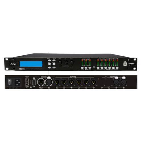 RUSEL DP360 3进6出音箱处理器 KTV会议室舞台展厅处理器