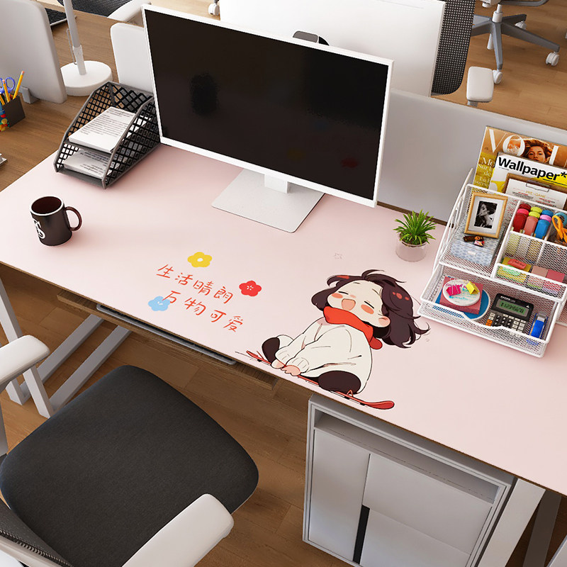 桌垫办公室防水可擦女生工位书桌布学生学习写字台电脑桌面保护垫,居家布艺,桌布,淘宝优惠券,粉丝福利购,淘宝优惠卷