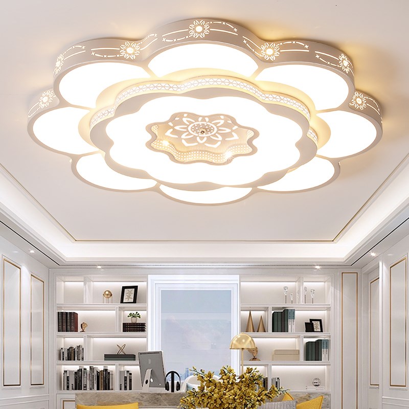 LED吸顶灯客厅灯大会堂灯办公大尺寸超大N号主灯超亮网红大灯圆形