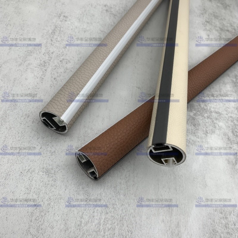 现代简约衣柜内挂衣杆皮质衣帽间衣架杆法兰座V横杆带灯衣通杆