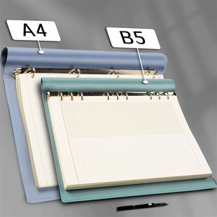 软皮皮面活页本a4大号康奈尔活n页笔记本加厚大学生考研备考学习