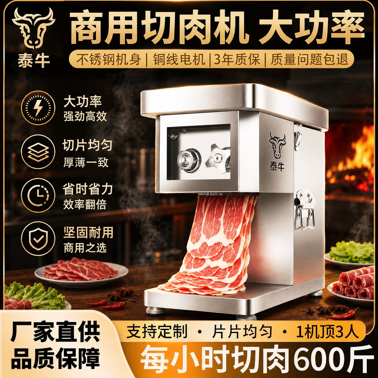 台式切肉机双切商用电动