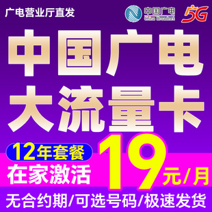 电话卡低月租永套餐19元 套餐卡久纯流量上网卡无长限量全国通用期