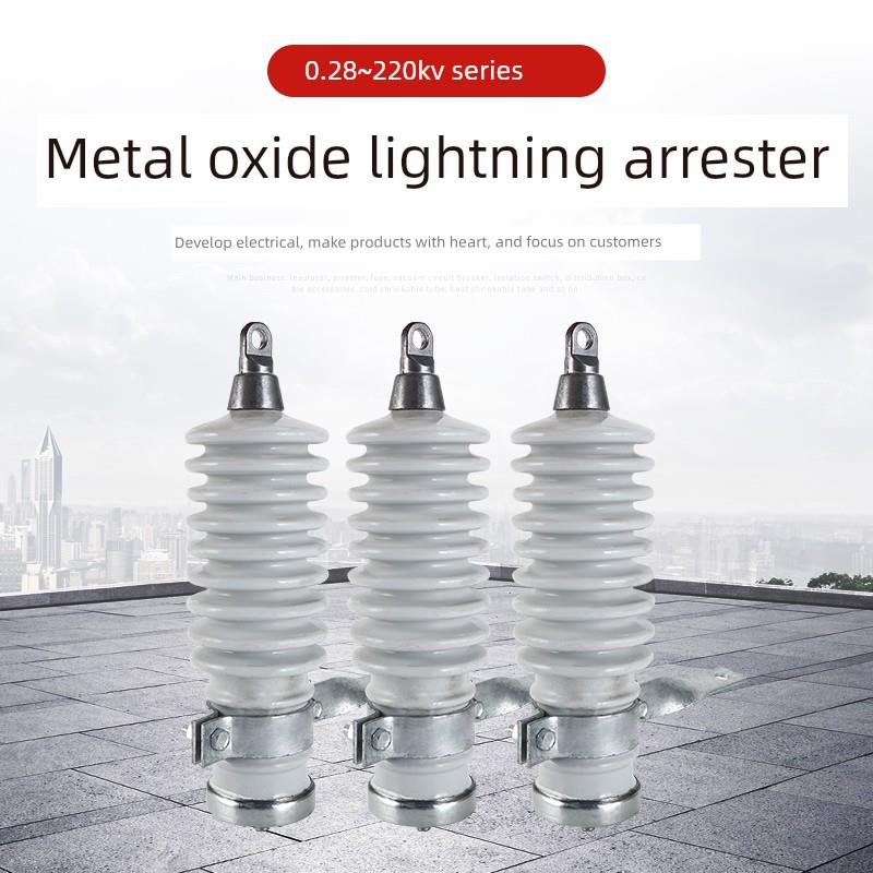 10KV高压陶瓷氧化锌避雷器Y5WS-17/50户外陶瓷 瓷外套避雷器现货