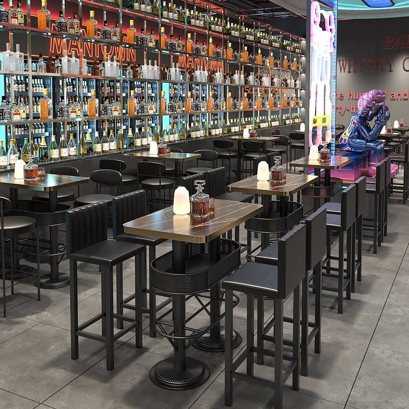 需定制酒吧散台清吧酒馆吧台桌高台圆桌商用livehouse高脚桌椅组