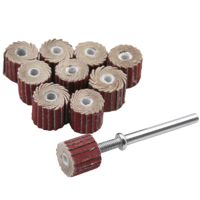 根雕砂纸砂布打磨头 活柄百叶轮磨头 百页电磨头 千叶打磨抛光轮