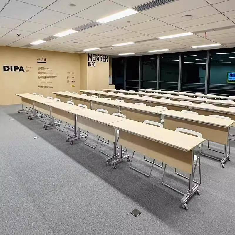 需定制铝挤型材料可移动培训桌公司员工多人办公桌会议长桌多媒体