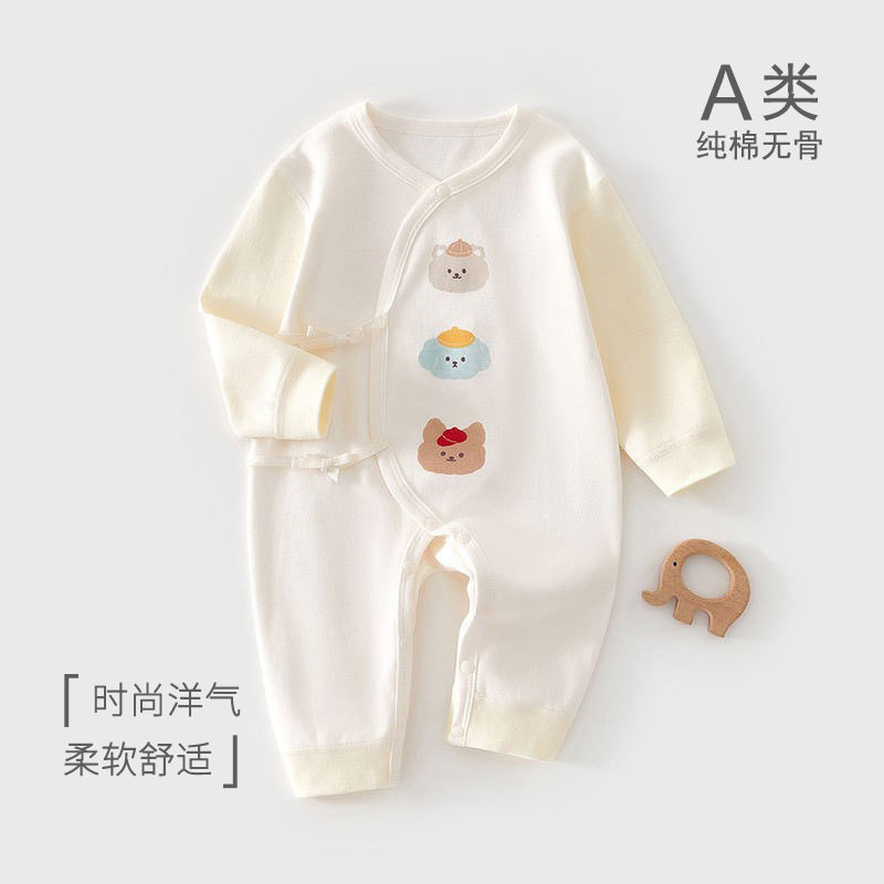 新生儿连体衣服春秋季蝴蝶衣和尚