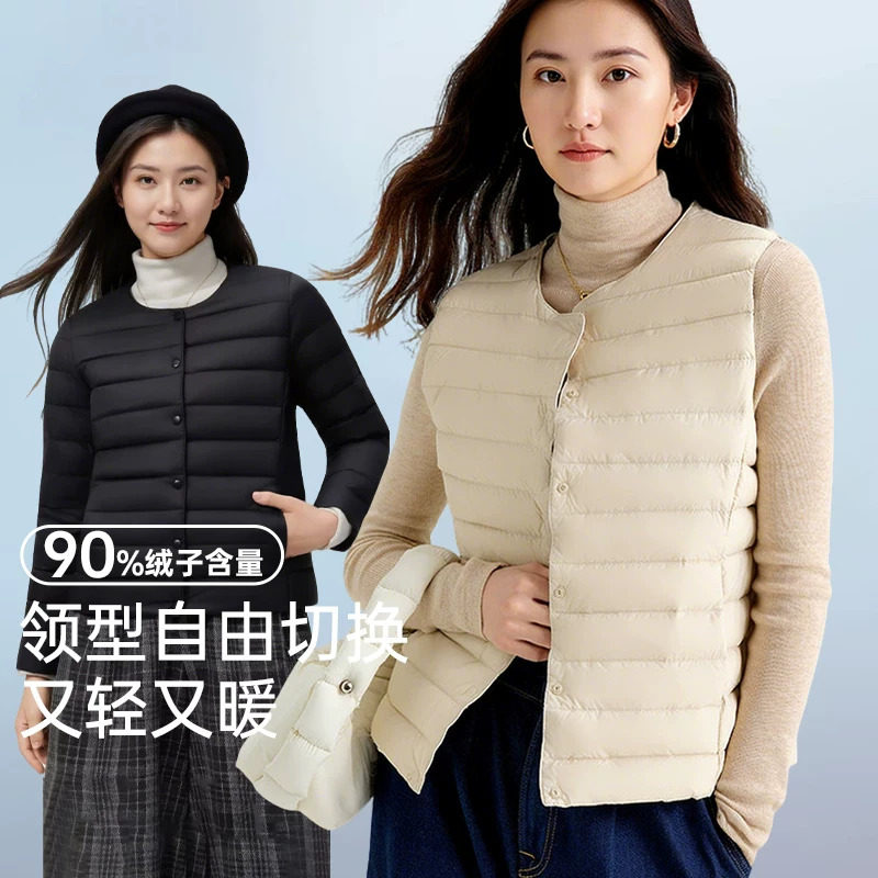舒小朵羽绒内胆排骨羽绒保暖马甲图片