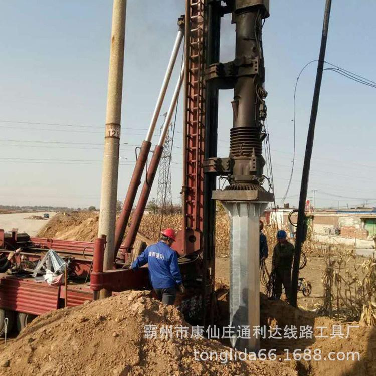 承揽电力钢杆基础打桩 输电线路钢管杆基础打桩工程 双回