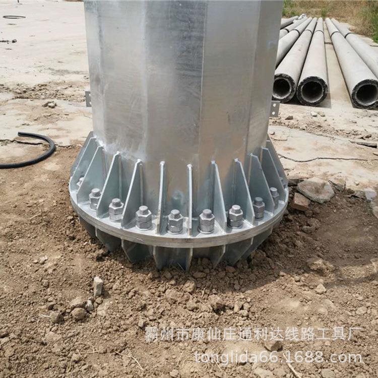 承接10千伏转角钢杆电力钢管杆基础打桩 四回路终端高压钢管塔