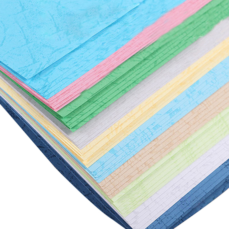 180gA4装订封面纸封皮纸彩色平皮纹仿皮纹书皮纸 100张/包