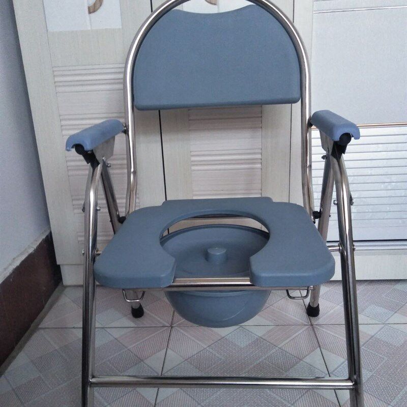 家用老人坐便椅不锈钢折叠坐便椅孕妇便椅老年沐浴凳防水加固马桶