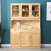 松木餐边柜茶水柜实木餐厅家具碗柜酒柜储物柜厨房厅柜可组合 包邮