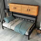 铁艺单人床公寓床宿舍床旅店床1.21.51.8大床北欧铁艺床储物床