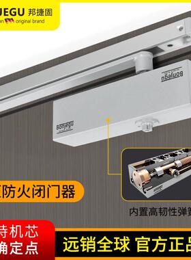 德国邦捷固滑槽欧式闭门器液压缓冲家用承重30-140KG轨道式哑光银