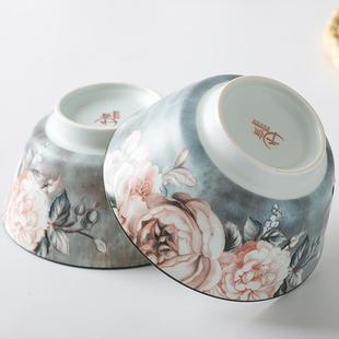 新款 千顺陶瓷餐具创意家用面碗10个装 高档饭碗汤碗吃饭小碗可微波