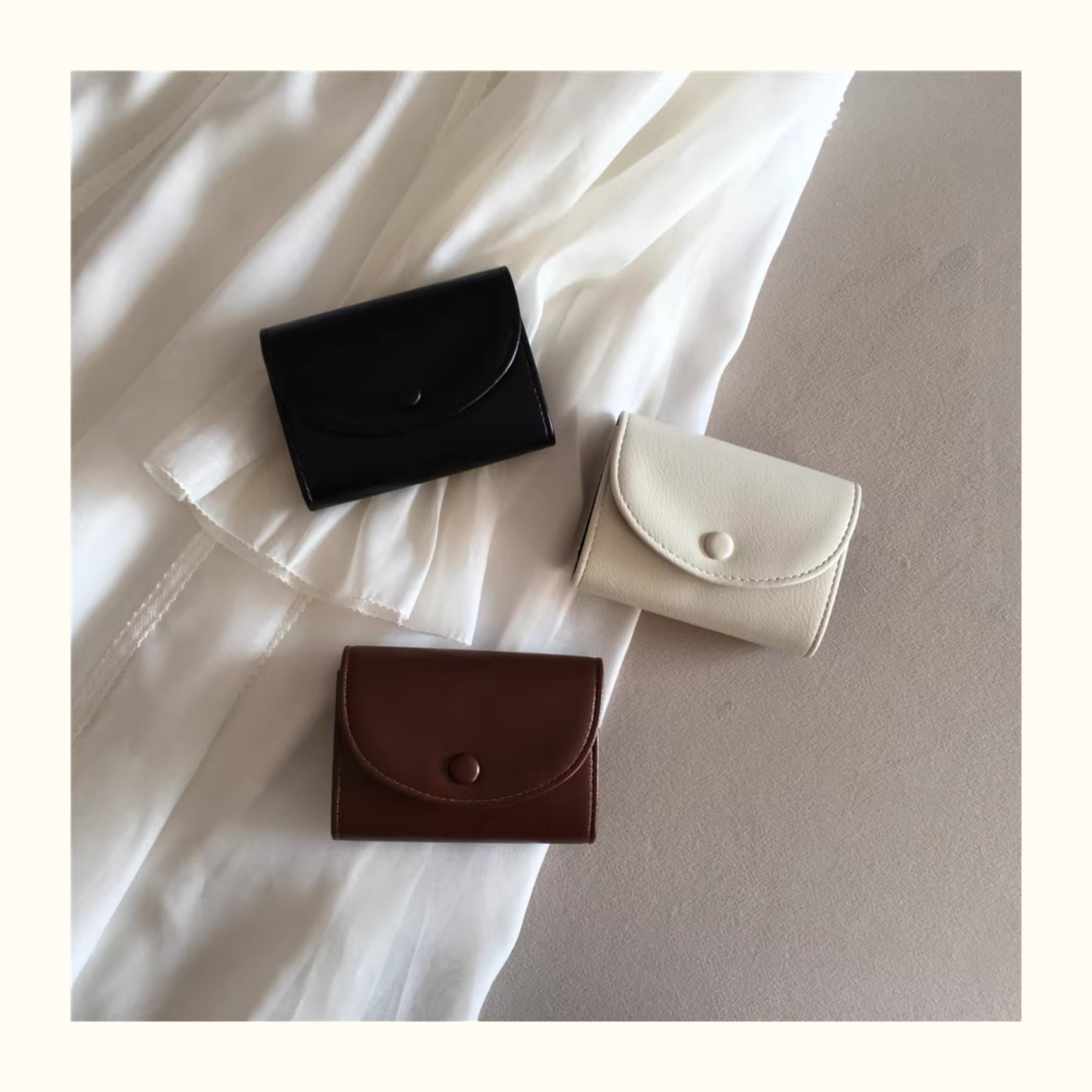 卡包女多卡位证件卡套日韩风纯色