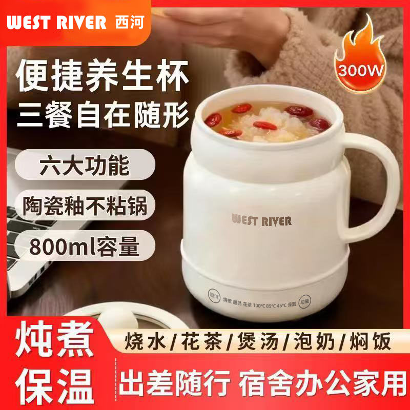 韩国电炖杯恒温保温陶瓷釉内胆煮火锅多功能便携电饭煲智能保温