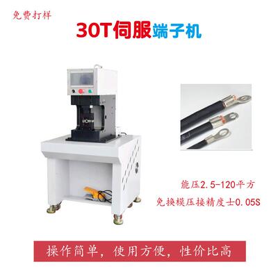 30T鼻/50T子伺服端四子机压边形-DZ-端 300平方端子六边形铜子压