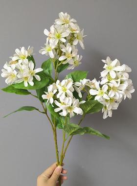 仿真手高档拉力绣球北欧小碎花室桌面感装饰摆单支内胶布zj65312