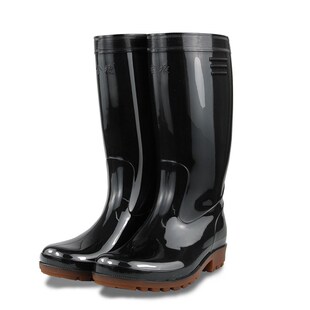 金橡雨鞋 靴 男加棉黑色水靴防水防滑耐油耐酸碱雨靴工作钓鱼胶水鞋