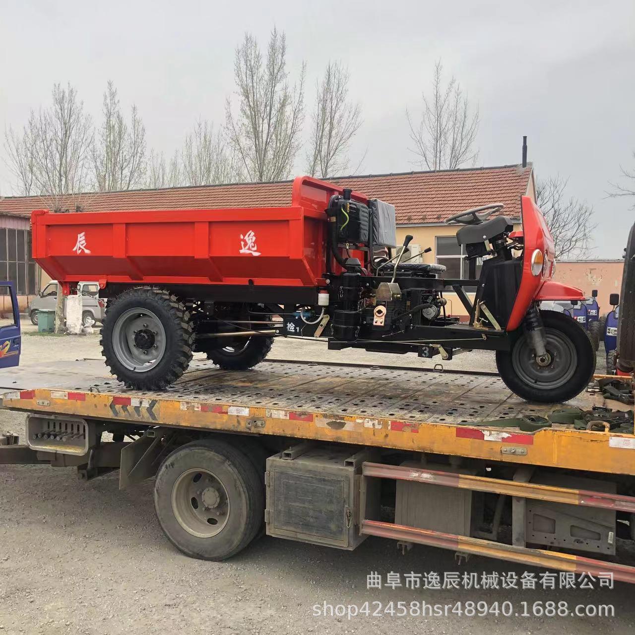 25马力农用爬坡运输柴油三轮车矿用出渣翻斗自卸车加厚车厢工程车