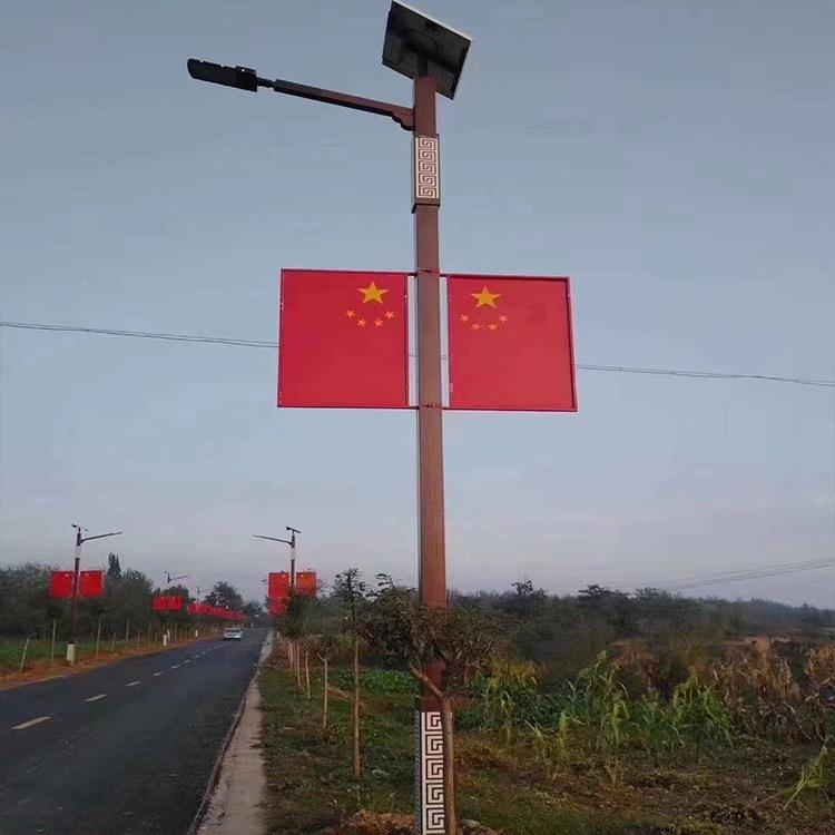 中式太阳能0路灯LWED中国道RJY路60W10道路照明带灯杆结的太阳能