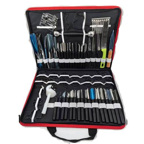 80件雕刻刀套装 厨房用品食品雕刻刀不锈钢蔬果精雕工具组/培训用