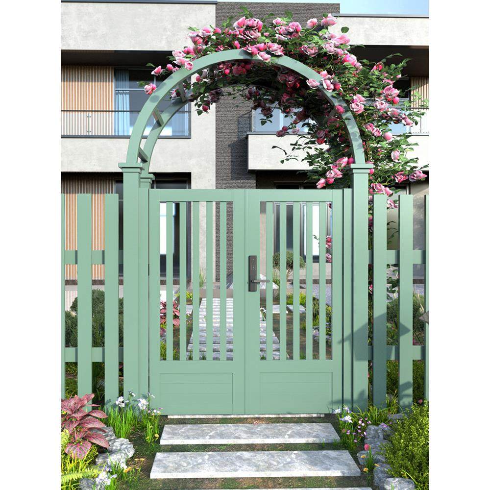 定制铝合金庭院门拱形花园门铁艺别墅大门欧式百叶门不锈钢大门,全屋定制,庭院门,淘宝优惠券,粉丝福利购,淘宝优惠卷