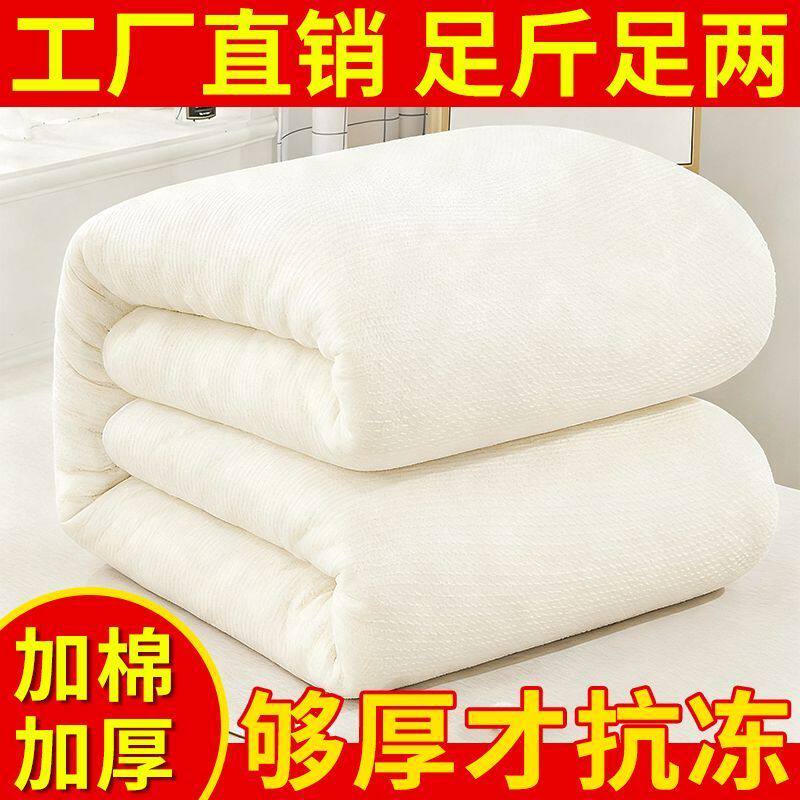 学生宿舍春秋被子棉胎棉絮双人棉被加厚垫被保暖褥子被褥单人冬被
