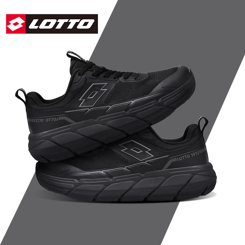 LOTTO乐途男鞋黑色厚底运动鞋2025秋冬新款透气网面碳板休闲跑鞋,运动鞋new,跑步鞋,淘宝优惠券,粉丝福利购,淘宝优惠卷