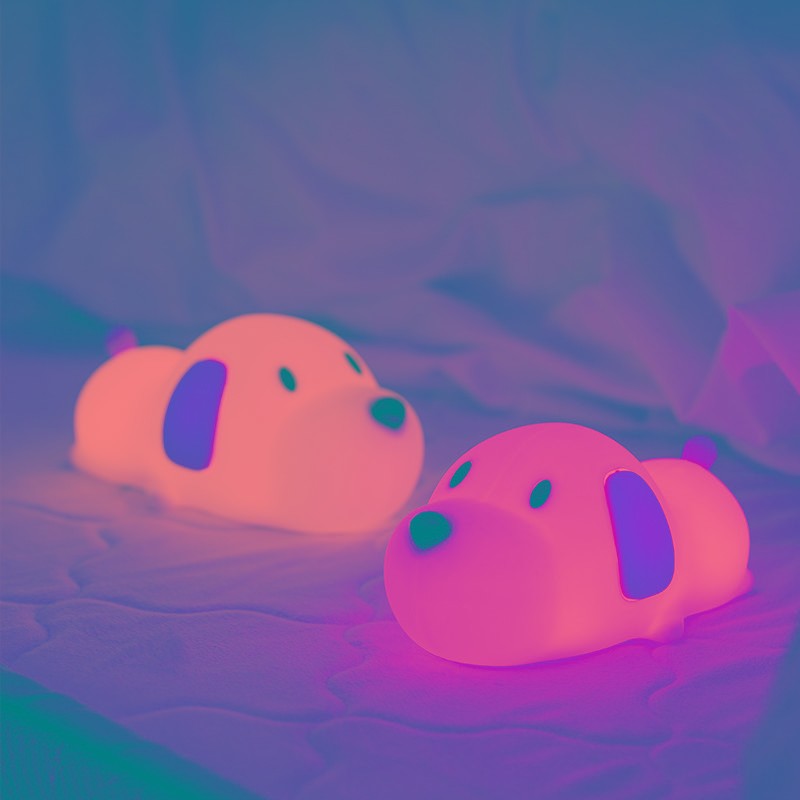 小狗硅胶小夜灯喂奶哺乳护眼婴儿卧室睡眠夜光床头新款2020不插电