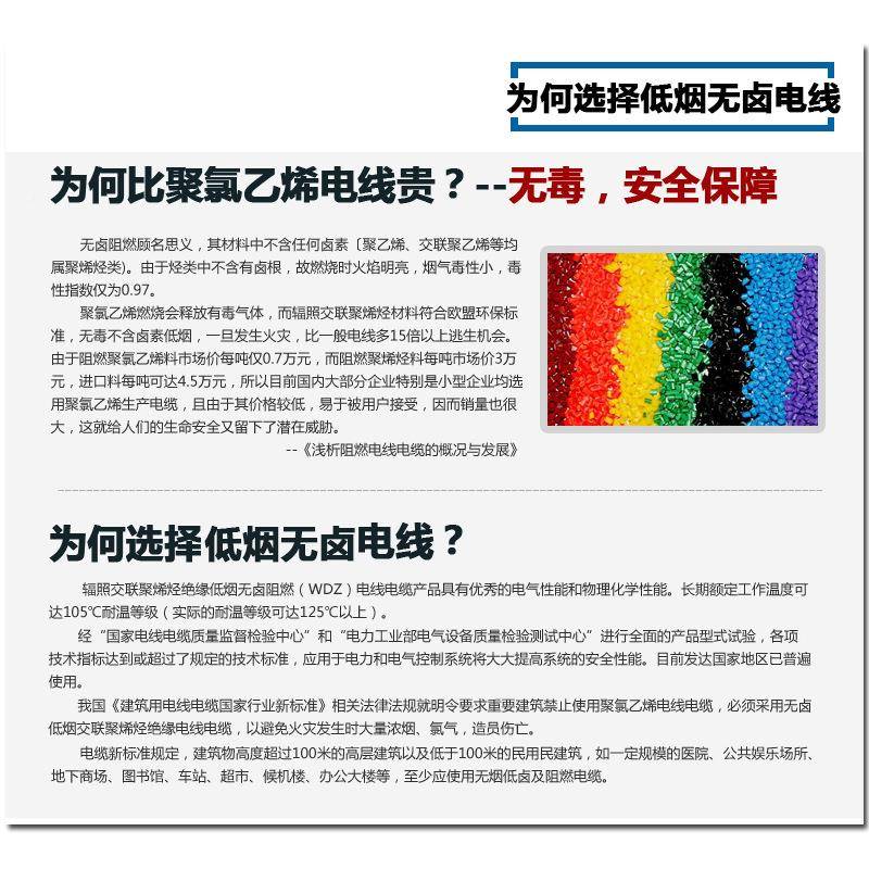 DWZ-BYJ家1.方5平铜芯974低烟无卤阻燃布电线国标装工程单支电线