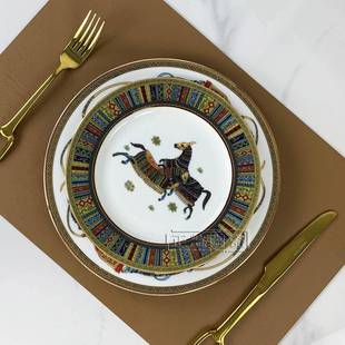 甜品盘套 厂家跨境直销碎花马图系列骨瓷西餐盘餐具家用餐厅牛排装
