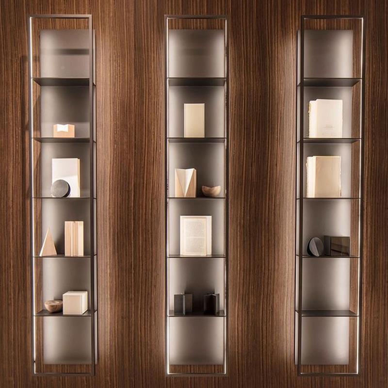 27I字LLED层板发光上挂墙装架饰置物一带灯隔板客厅展示架铁艺壁